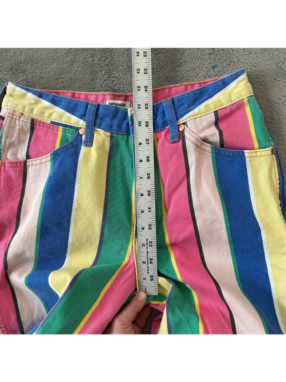 Wrangler Wanderer High Rise Flare Bell Bottom Rainbow Pop Jeans Women's 28 - Picture 7 of 9